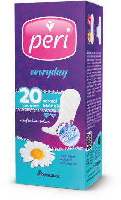 Гигиенические ежедневные прокладки PERI 20 шт  Ромашка