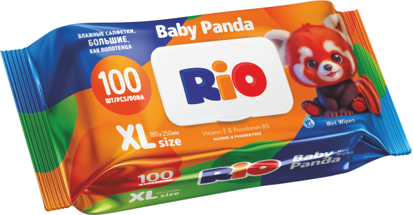 Влажные полотенца RIO Baby XL 18х25см, 100 шт
