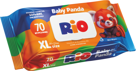 Влажные полотенца RIO Baby XL 18х25см, 70 шт