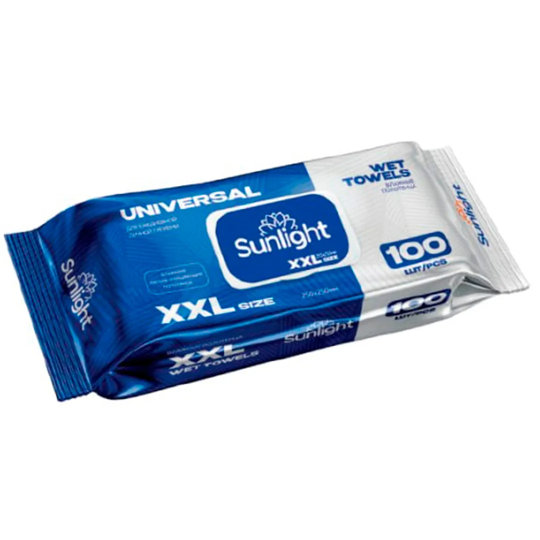 Влажные полотенца SUNLIGHT XXL Universal 100 шт